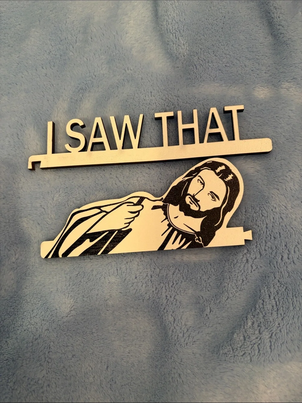 I Saw That Wall Decor - White and Black Religious Accent